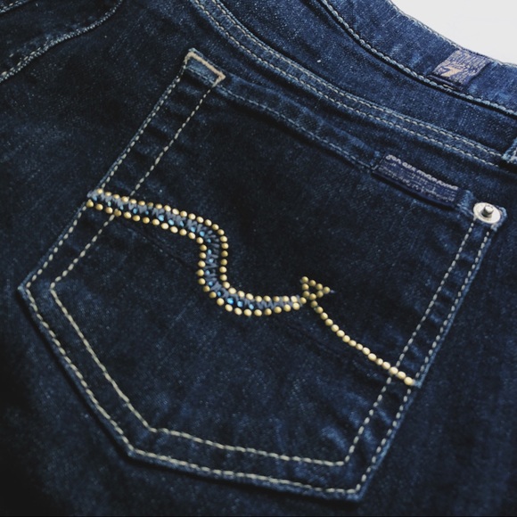 7 For All Mankind Rhinestones Roxanne Jeans - Picture 5 of 8